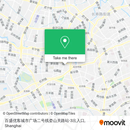百盛优客城市广场二号线娄山关路站-3出入口 map