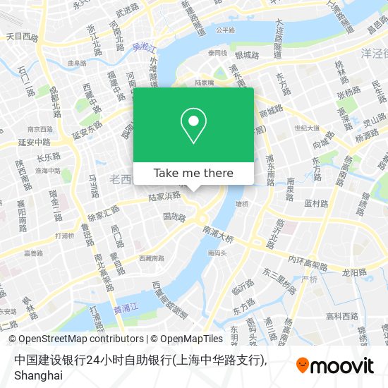 中国建设银行24小时自助银行(上海中华路支行) map