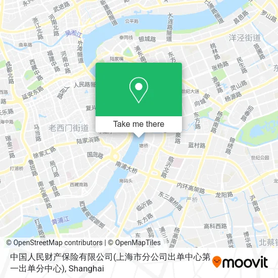中国人民财产保险有限公司(上海市分公司出单中心第一出单分中心) map