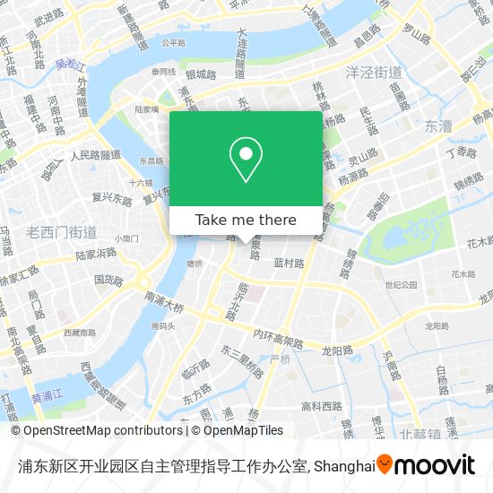 浦东新区开业园区自主管理指导工作办公室 map