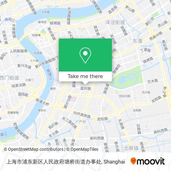 上海市浦东新区人民政府塘桥街道办事处 map