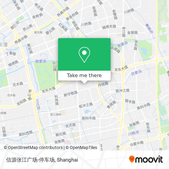 信源张江广场-停车场 map