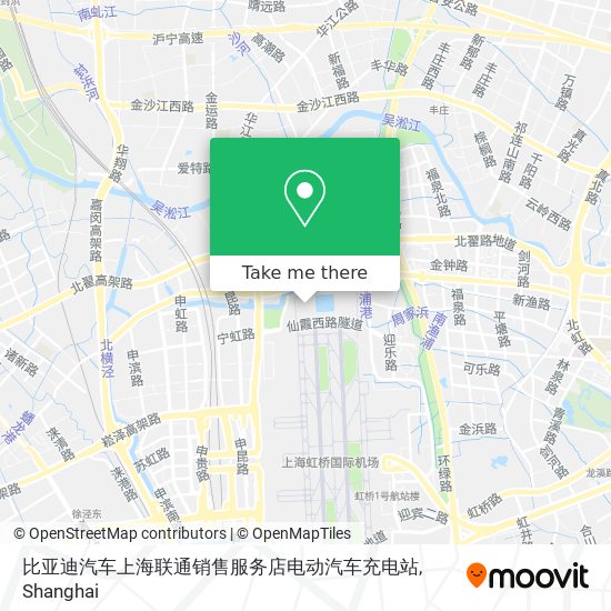 比亚迪汽车上海联通销售服务店电动汽车充电站 map