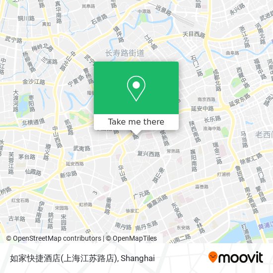 如家快捷酒店(上海江苏路店) map