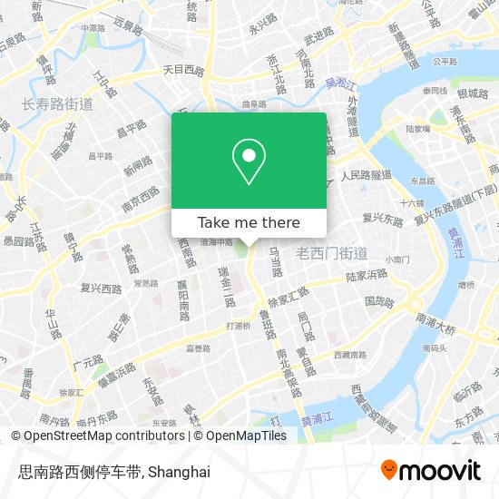 思南路西侧停车带 map