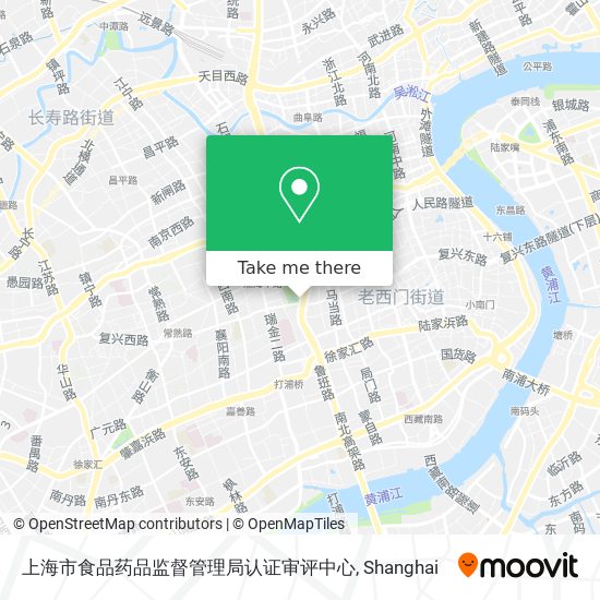 上海市食品药品监督管理局认证审评中心 map