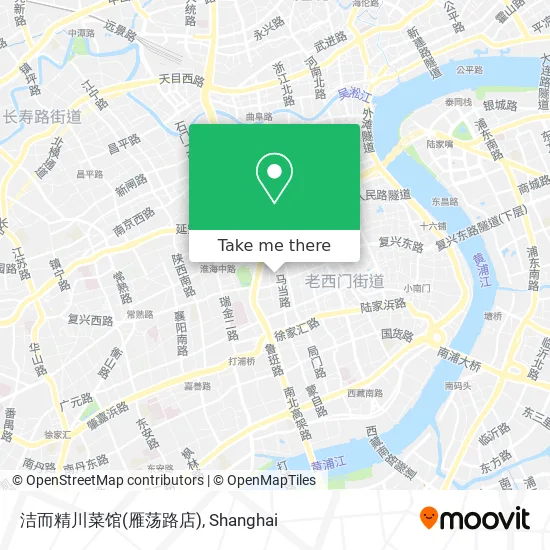 洁而精川菜馆(雁荡路店) map