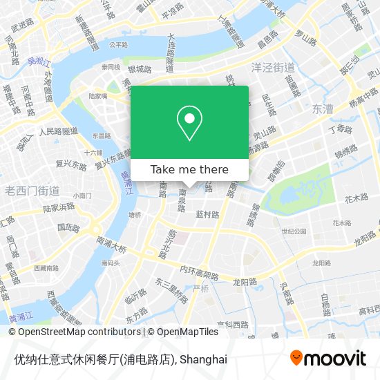 优纳仕意式休闲餐厅(浦电路店) map