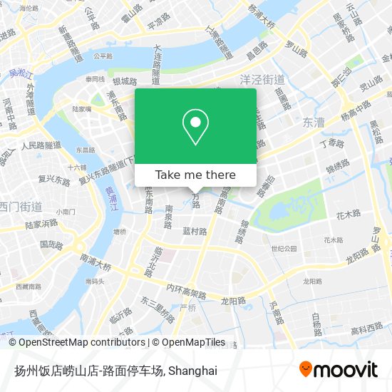 扬州饭店崂山店-路面停车场 map