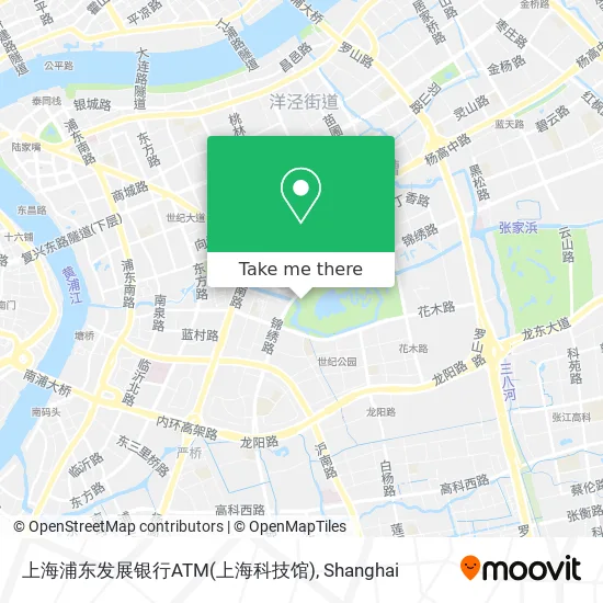 上海浦东发展银行ATM(上海科技馆) map