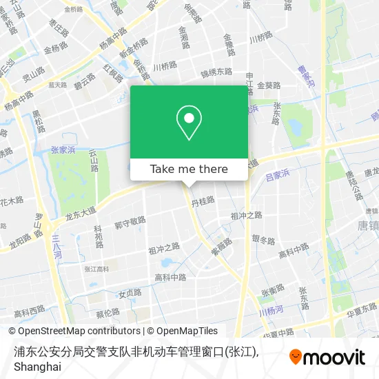 浦东公安分局交警支队非机动车管理窗口(张江) map