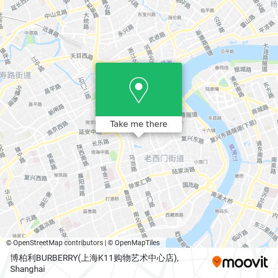 博柏利BURBERRY(上海K11购物艺术中心店) map
