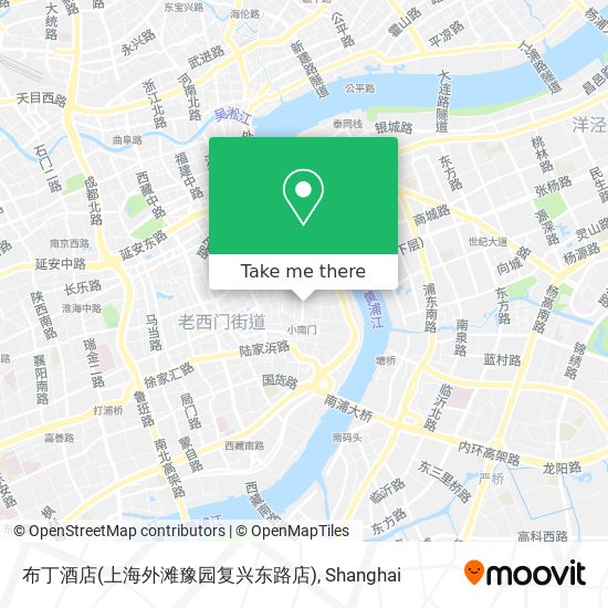布丁酒店(上海外滩豫园复兴东路店) map