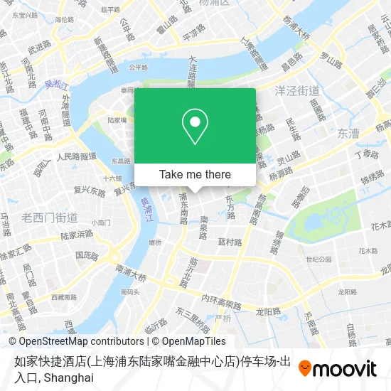 如家快捷酒店(上海浦东陆家嘴金融中心店)停车场-出入口 map