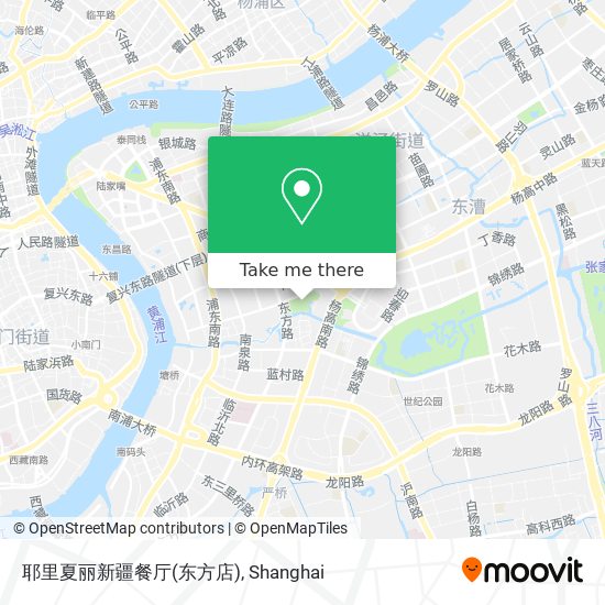 耶里夏丽新疆餐厅(东方店) map