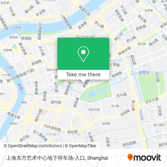 上海东方艺术中心地下停车场-入口 map