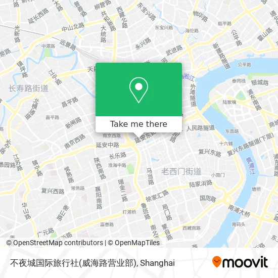不夜城国际旅行社(威海路营业部) map