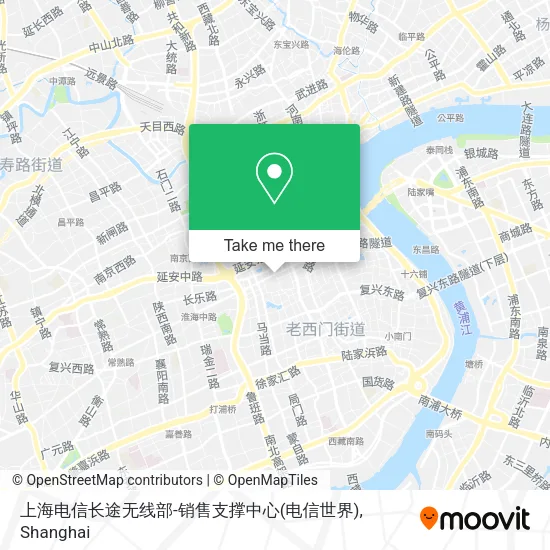 上海电信长途无线部-销售支撑中心(电信世界) map