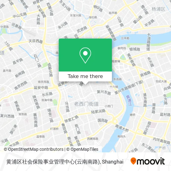 黄浦区社会保险事业管理中心(云南南路) map