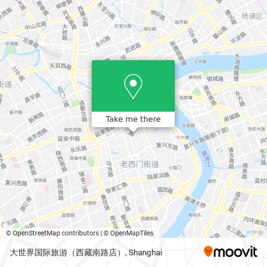 大世界国际旅游（西藏南路店） map