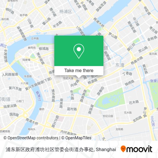 浦东新区政府潍坊社区管委会街道办事处 map