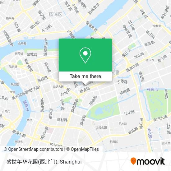 盛世年华花园(西北门) map