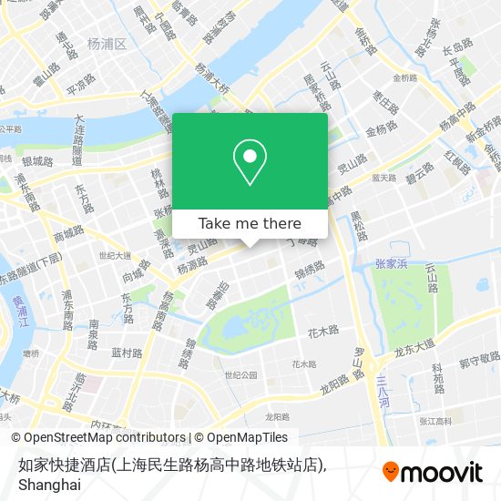 如家快捷酒店(上海民生路杨高中路地铁站店) map