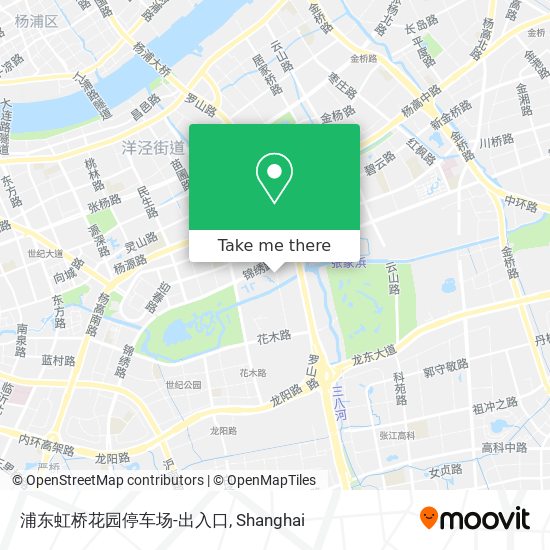 浦东虹桥花园停车场-出入口 map