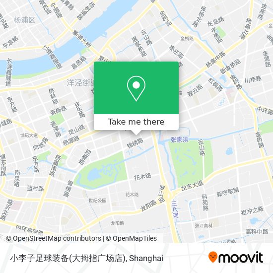 小李子足球装备(大拇指广场店) map