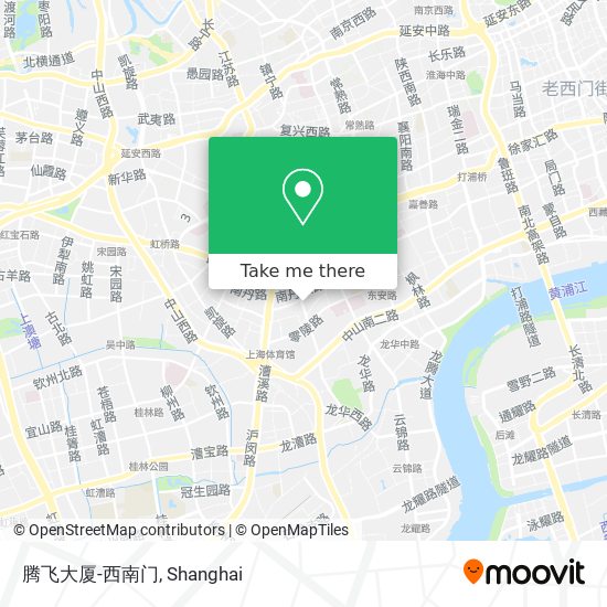 腾飞大厦-西南门 map