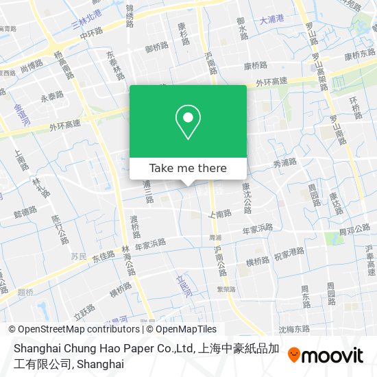 Shanghai Chung Hao Paper Co.,Ltd, 上海中豪紙品加工有限公司 map
