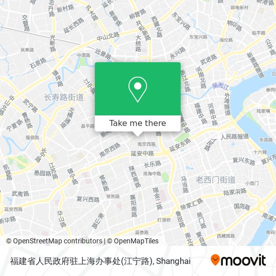 福建省人民政府驻上海办事处(江宁路) map