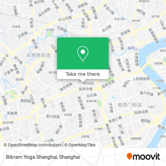 Bikram Yoga Shanghai map