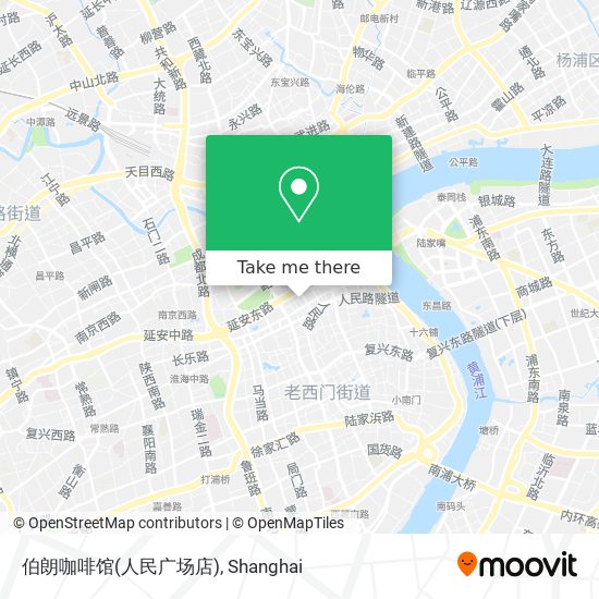 伯朗咖啡馆(人民广场店) map