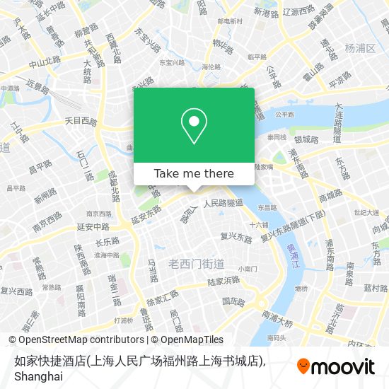 如家快捷酒店(上海人民广场福州路上海书城店) map