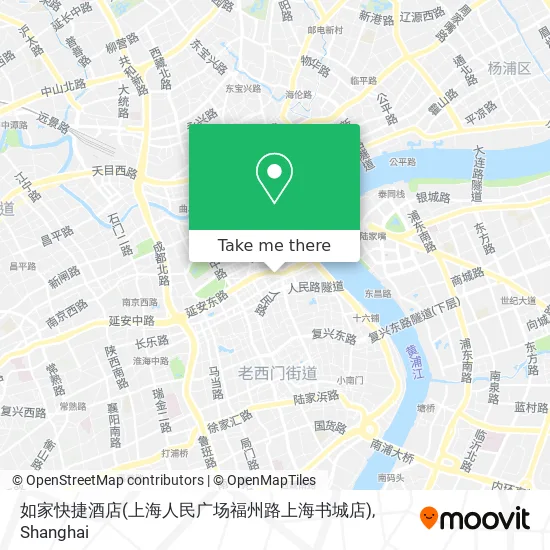 如家快捷酒店(上海人民广场福州路上海书城店) map