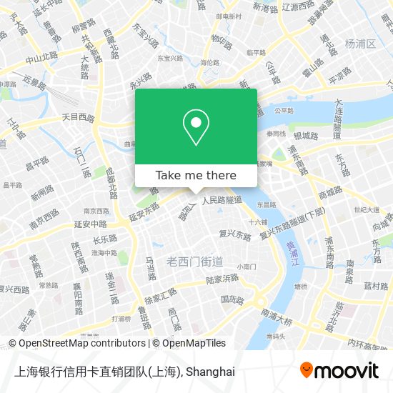 上海银行信用卡直销团队 map