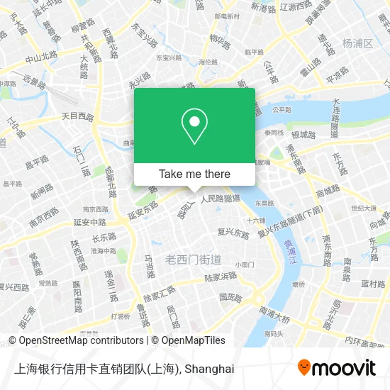上海银行信用卡直销团队 map