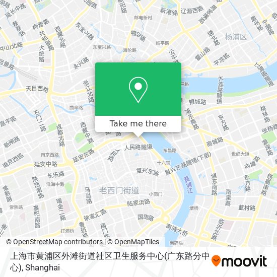 上海市黄浦区外滩街道社区卫生服务中心(广东路分中心) map