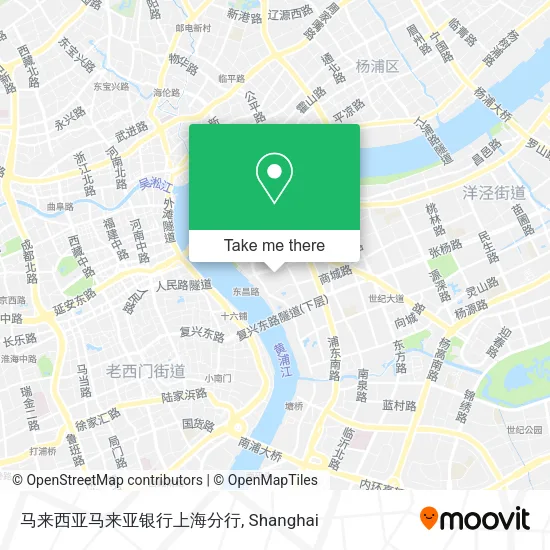 马来西亚马来亚银行上海分行 map