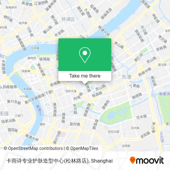卡雨诗专业护肤造型中心(松林路店) map