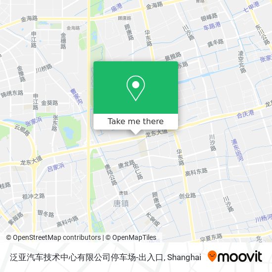 泛亚汽车技术中心有限公司停车场-出入口 map