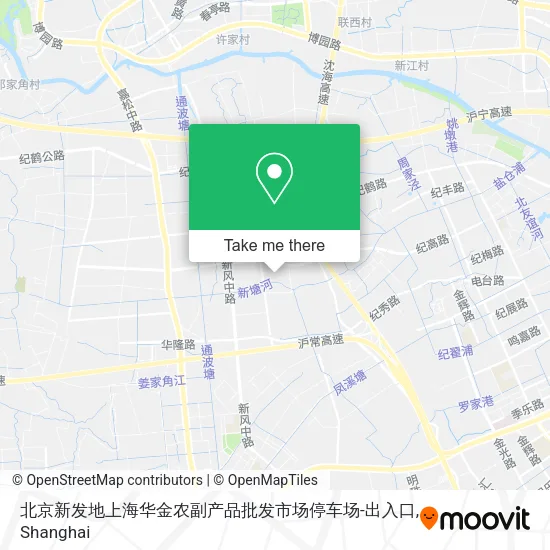 北京新发地上海华金农副产品批发市场停车场-出入口 map