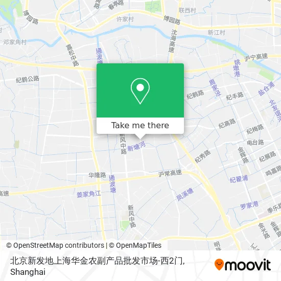 北京新发地上海华金农副产品批发市场-西2门 map