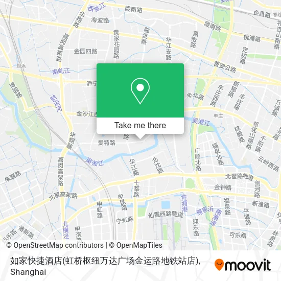 如家快捷酒店(虹桥枢纽万达广场金运路地铁站店) map