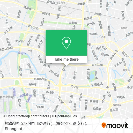 招商银行24小时自助银行(上海金沙江路支行) map
