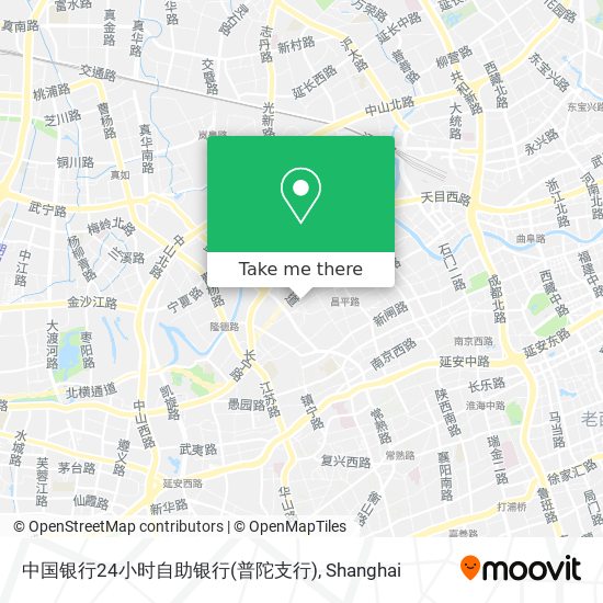 中国银行24小时自助银行(普陀支行) map