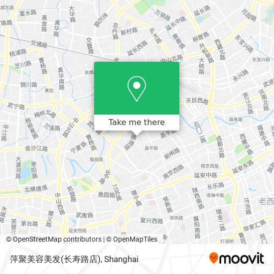 萍聚美容美发(长寿路店) map