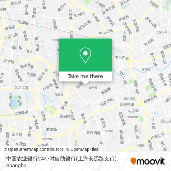 中国农业银行24小时自助银行(上海安远路支行) map