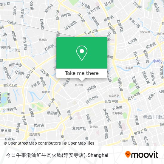 今日牛事潮汕鲜牛肉火锅(静安寺店) map